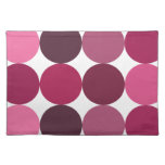 Big Pink Polka Dots Pattern Placemats