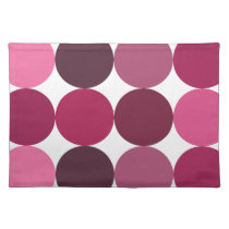 Big Pink Polka Dots Pattern placemats