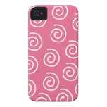 Big Pink Swirls Case-Mate ID™ iPhone 4 Cases