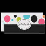 Big Polka Dots Boutique Style Gift Certificates Custom Rack Cards