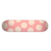 big polka dots pattern custom skate board
