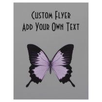Big Purple & Black Butterfly Personalized Flyer