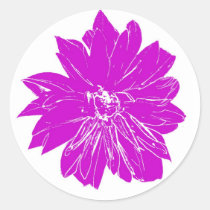 Big purple flower stickers