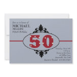 Big Red 50th - Birthday Party Invitation