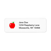 Big Red Apple Custom Return Address Label