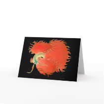 Big Red Betta Fish Greeting Card