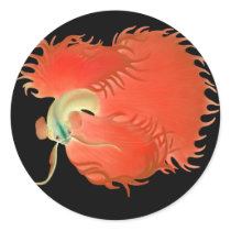 Big Red Betta Fish Sticker by twopurringcats Big Red Betta Fish Sticker