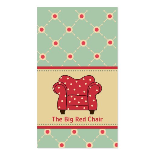 Big Red Chair Business Cards (front side)