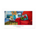 Big Red Cozy Chair posters by CTasman Big Red Cozy Chair posters