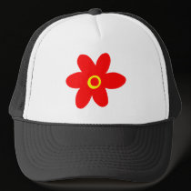 Big Red Flower hats by artberry Big Red Flower hats
