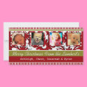 Big Red Flowers Tiny Stripes Christmas Photo photo cards by samack Big Red Flowers Tiny Stripes Christmas Photo photo cards
