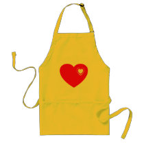 Big red heart with hearts aventais