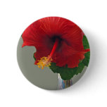 Big Red Hibiscus Pin