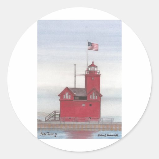 Big Red Lighthouse, Holland, Michigan Sticker
