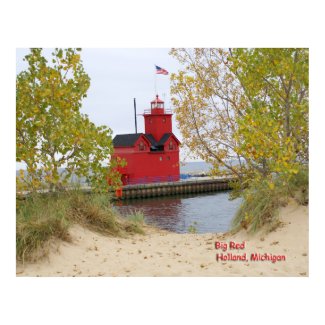 Big Red Lighthouse Poster print