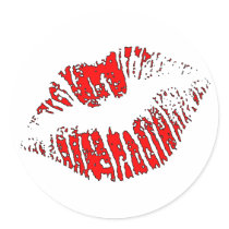 Big Red Lips stickers