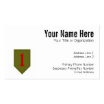 Big Red One, 1st ID Patch Business Card Template