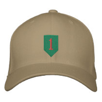 Big Red One Patch Embroidered Baseball Cap