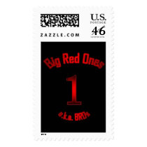Big Red Ones Postal Stamp by Arpeegy Big Red Ones Postal Stamp