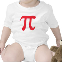Big red pi symbol infant creeper