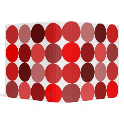 Big Red Polka Dots Binder by AbbyCastro