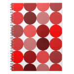 Big Red Polka Dots Spiral Note Books