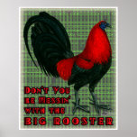 Big Red Rooster Poster