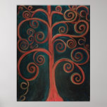 Big Red Tree Poster