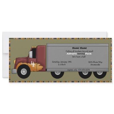 Big Rig Invitation by PixiePrints