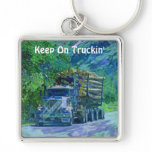 Big Rig Logging Truck Drivers Truckin' Key-Chains Keychains