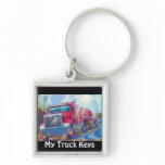 Big Rig Red Truck Drivers Truckin' Key-Chains Keychain
