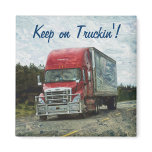 Big Rig Red Truck Drivers Truckin' Magnet