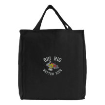 Big Rig Trucker Embroidered Bag