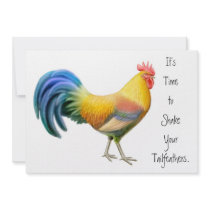 Big Rooster Party Invitation
