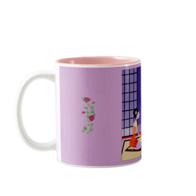 Big rosevine at tea time mugs by Infinitymc