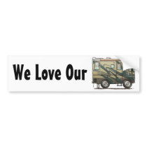 Big RV Camper Bumper Sticker bumper stickers by art1st Big RV Camper Bumper Sticker bumper stickers