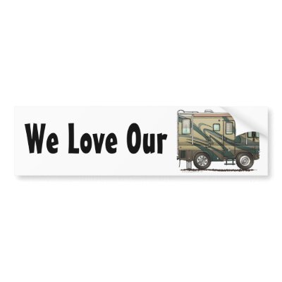 Big RV Camper Bumper Sticker by art1st