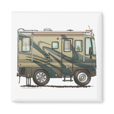 Big RV Camper Magnets by art1st