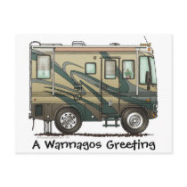 Big RV Camper Post Cards postcards by art1st Big RV Camper Post Cards postcards