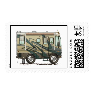 Big RV Camper Postage by art1st