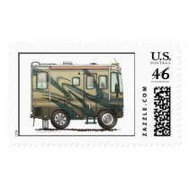 Big RV Camper postage
