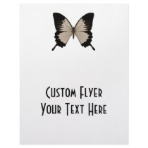 Big Sepia Orange & Black Butterfly Flyer Design