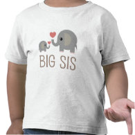 Big Sis Elephant Heart Shirts