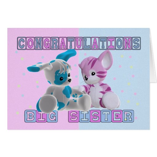 Big Sister Congratulations Card Zazzle