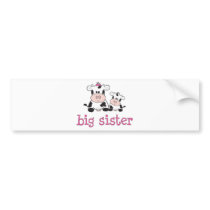 Big Sister Cow T-shirt Bumper Stickers