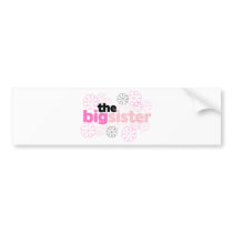 Big Sister Flower T-shirt Bumper Sticker