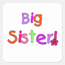 Big Sister Gifts Square Stickers