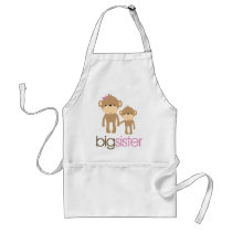 Big Sister Monkey Pregnancy Announcement T-shirt Apron