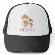 Big Sister Monkey Pregnancy Announcement T-shirt Trucker Hat