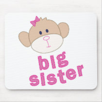 Big Sister monkey T-shirt mousepads